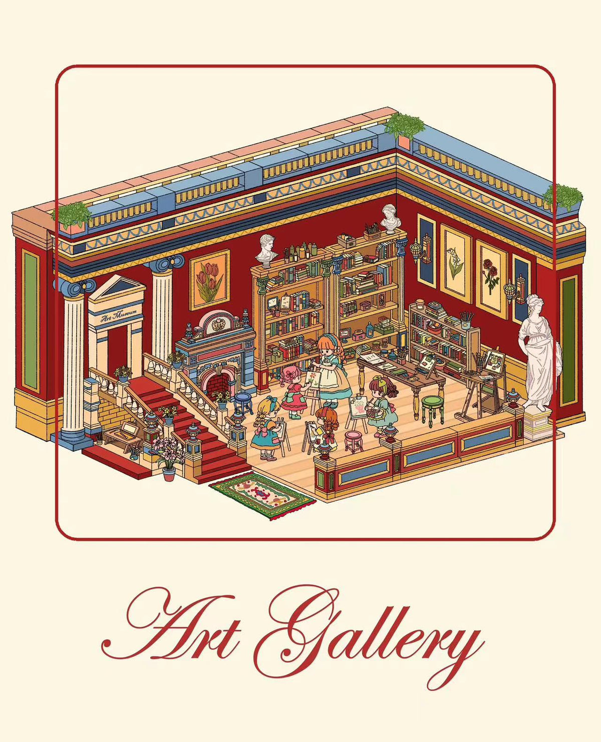 Lolita Style 3D Stickers Scene, DIY Your Own Living Kitchen Bedroom Art Gallery