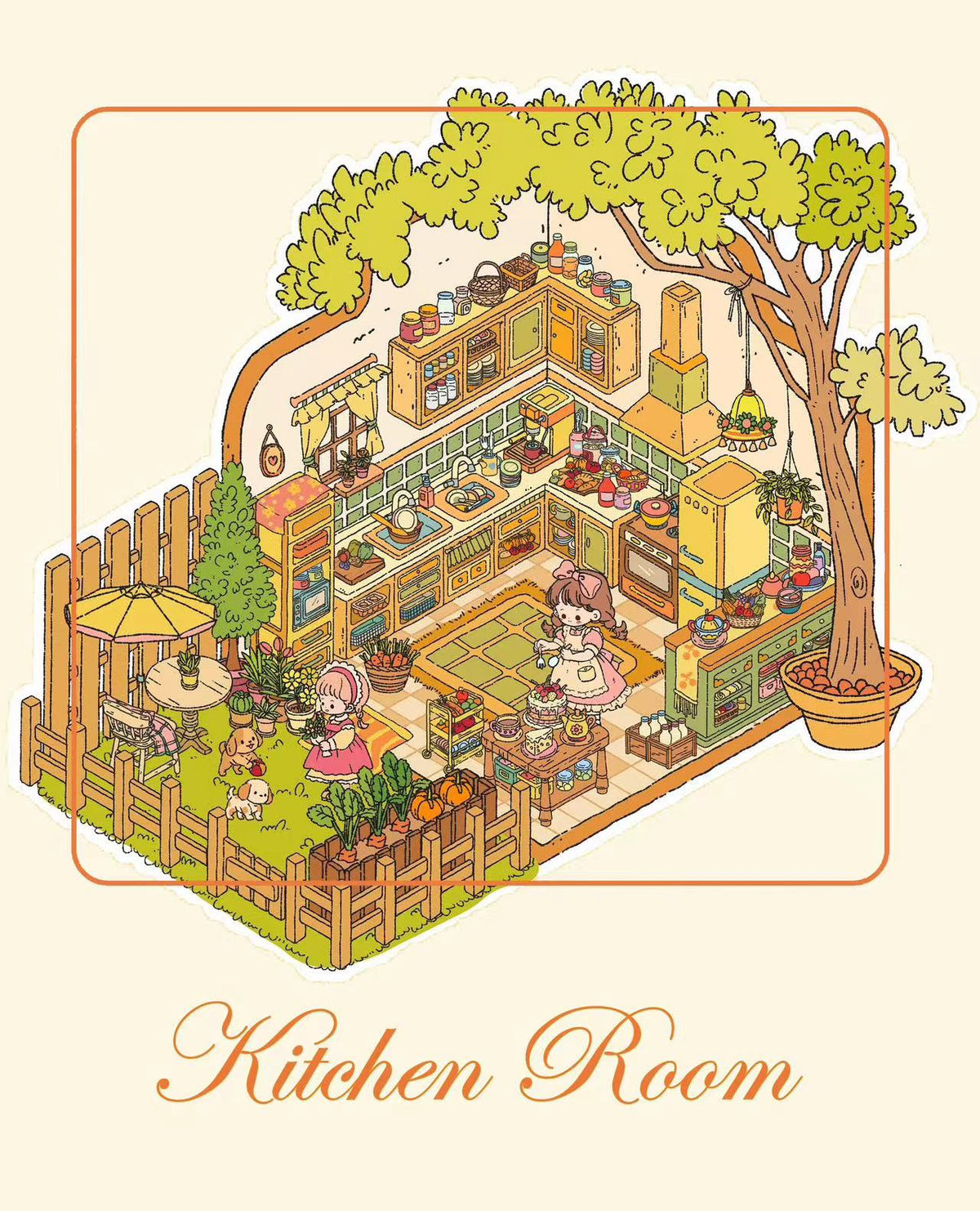 Lolita Style 3D Stickers Scene, DIY Your Own Living Kitchen Bedroom Art Gallery