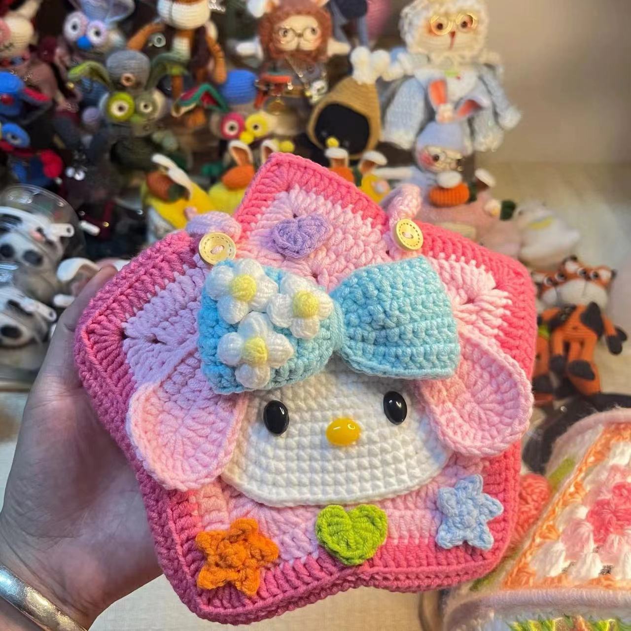 Cartoon Crochet Handbag