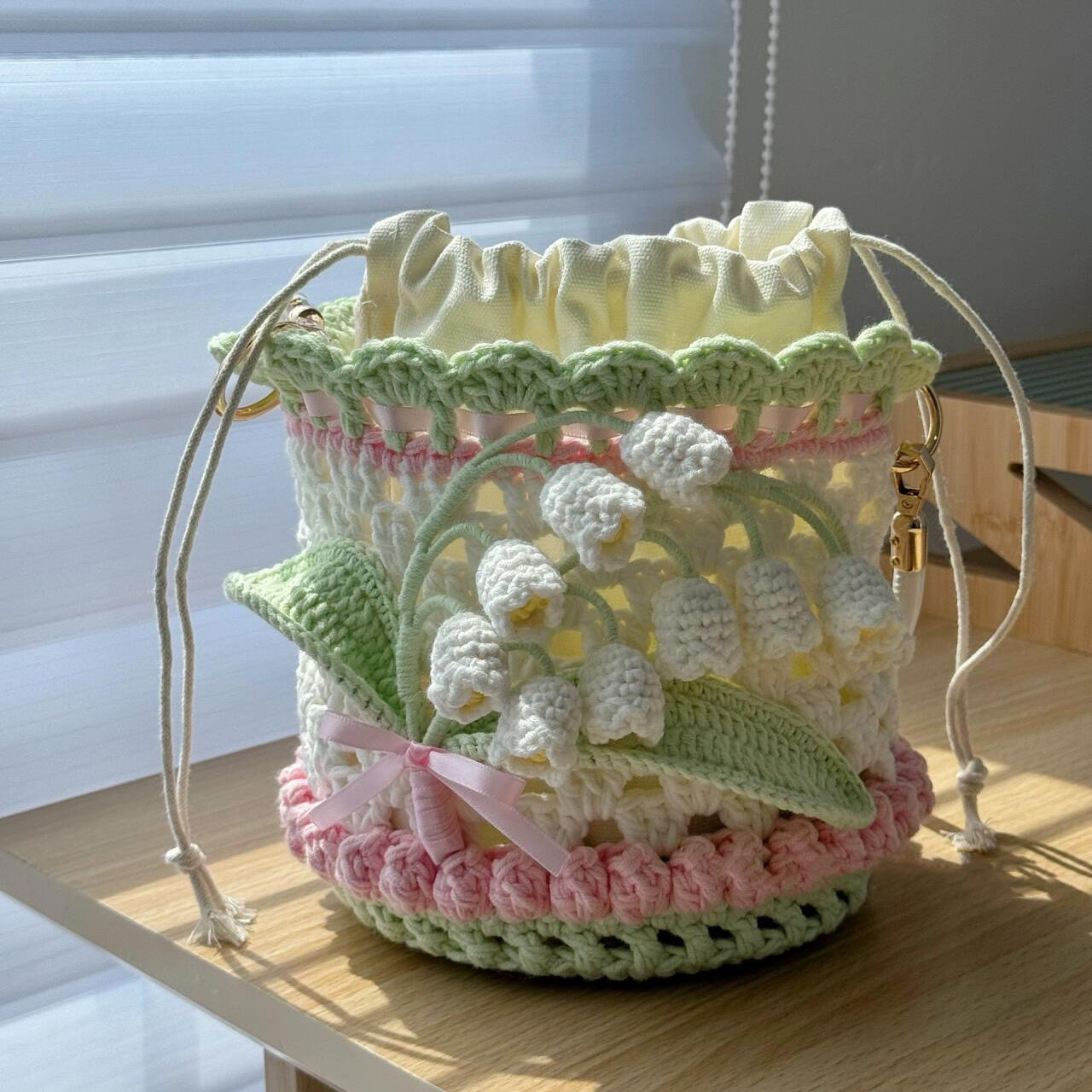 Lily of the Valley Crochet Bag