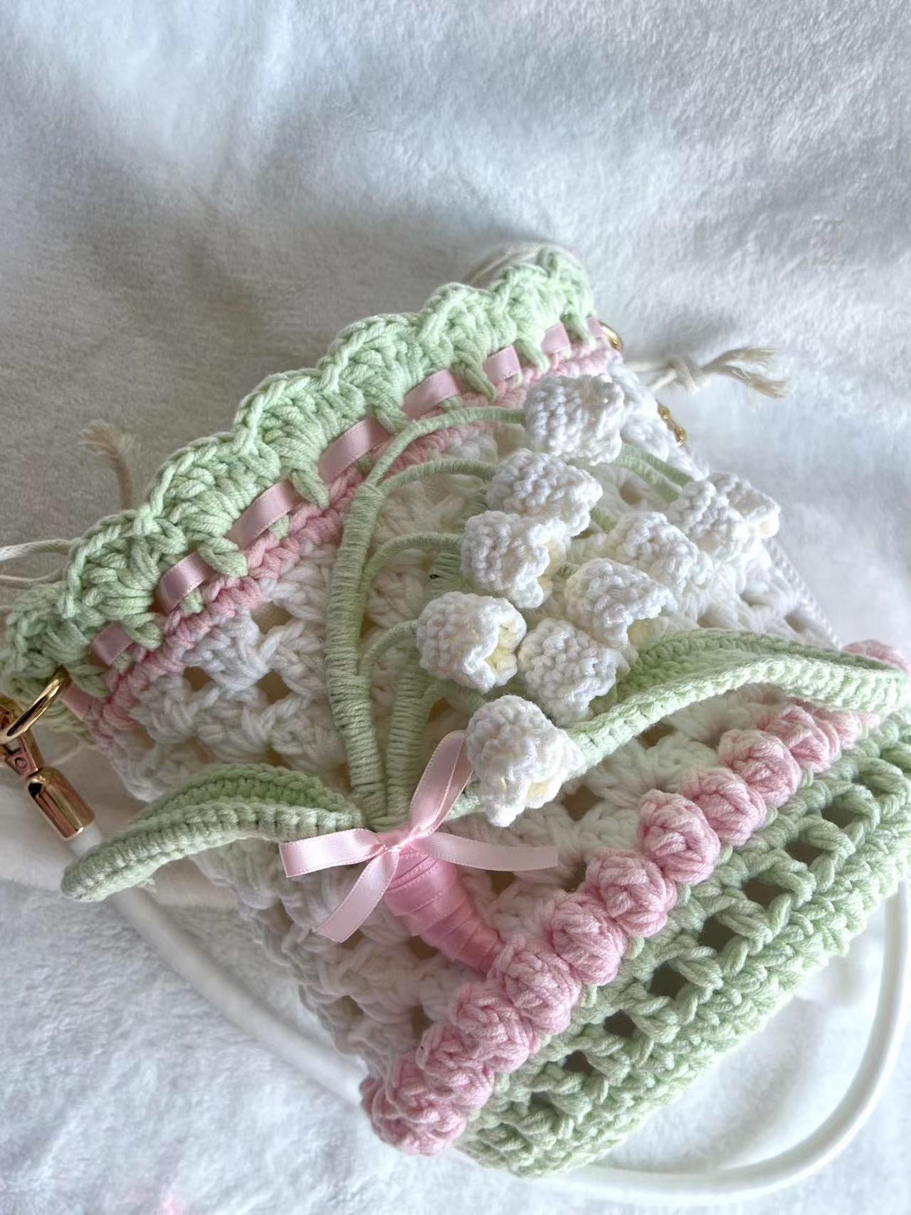 Lily of the Valley Crochet Bag