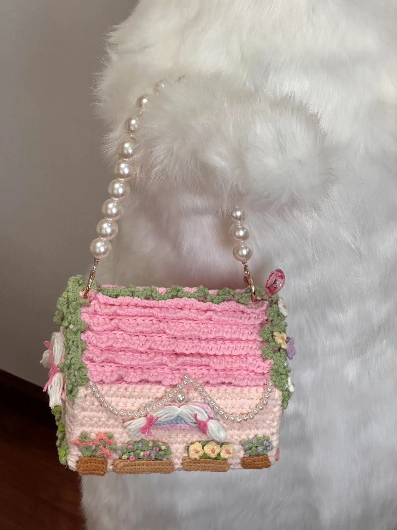 Handmade Romantic Cozy Crochet Bag