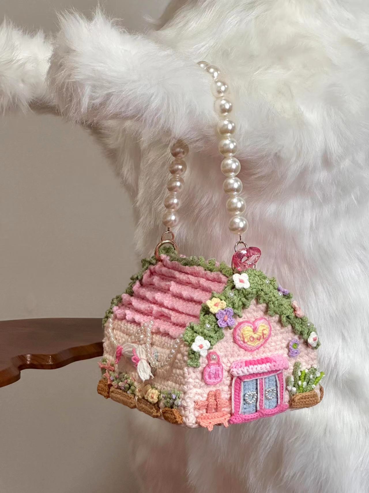 Handmade Romantic Cozy Crochet Bag