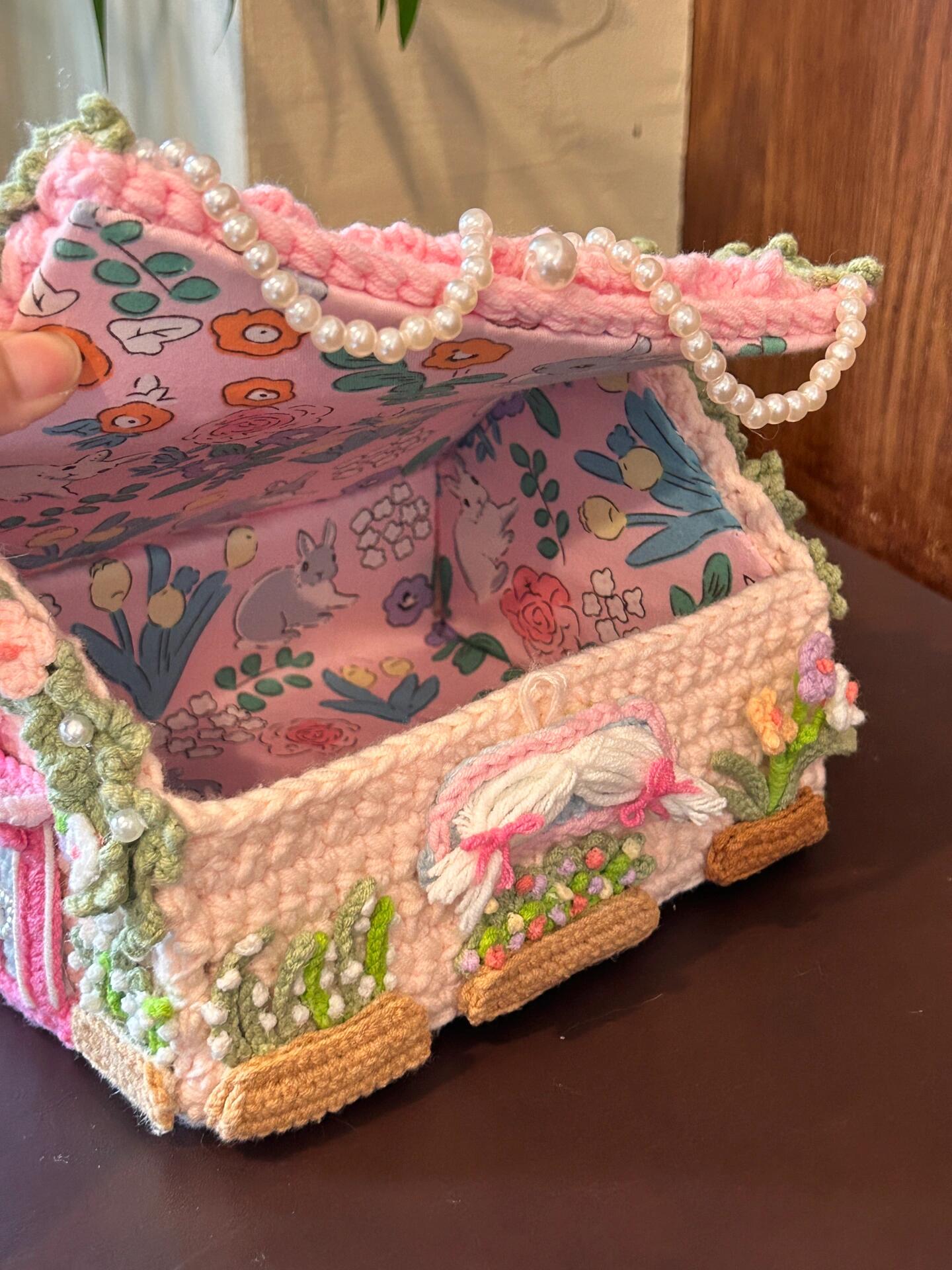 Handmade Romantic Cozy Crochet Bag