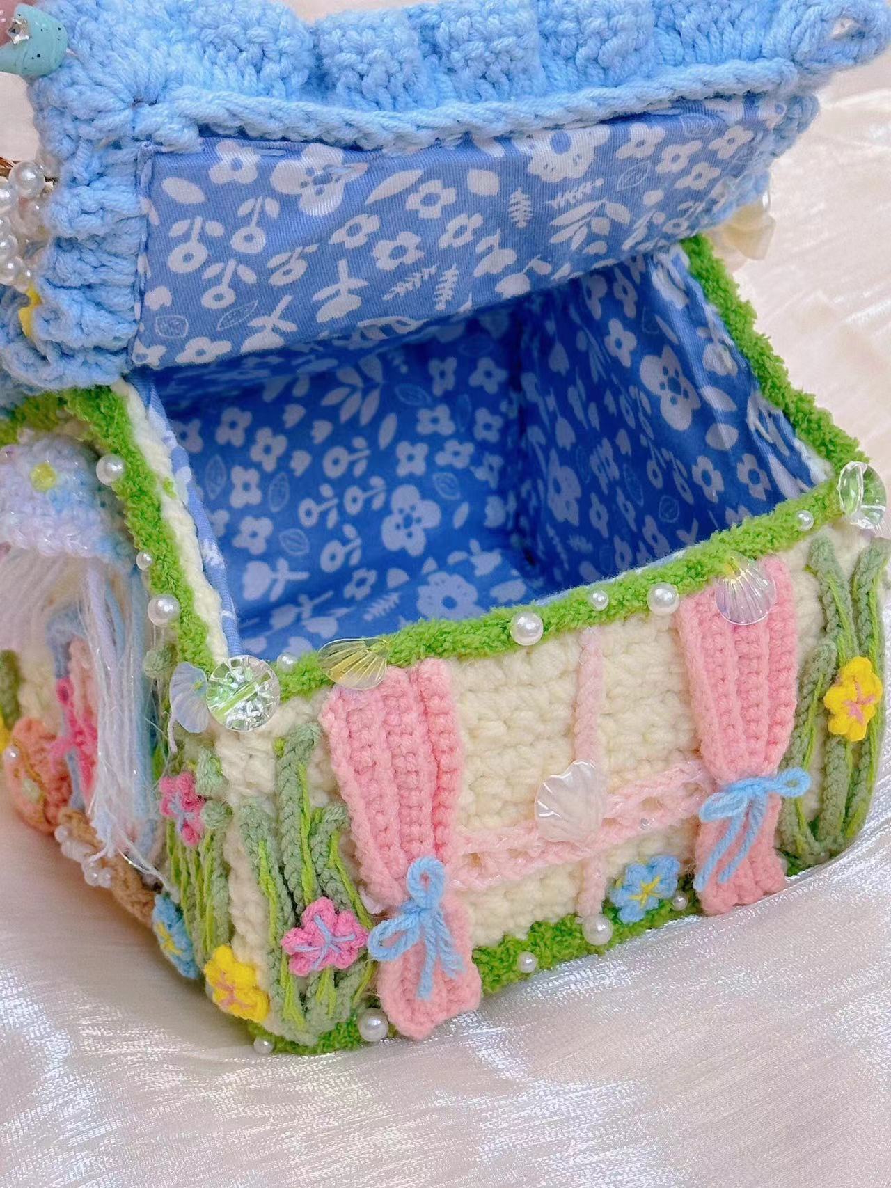 Jellyfish Starfish Ocean House Bag Handmade Soft Crochet Bag