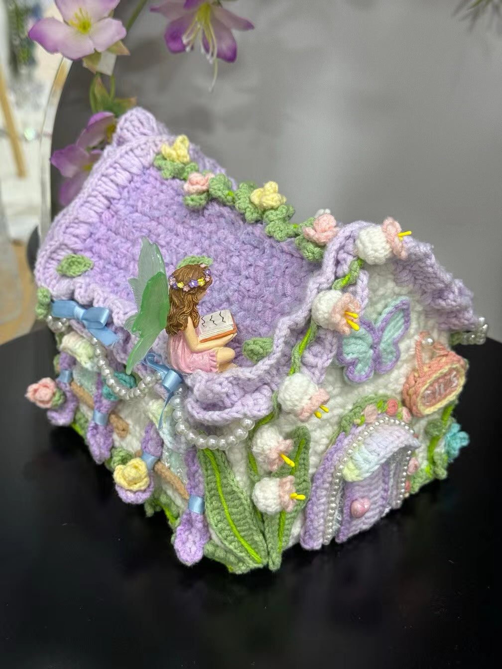 Butterfly Garden Crochet Bag