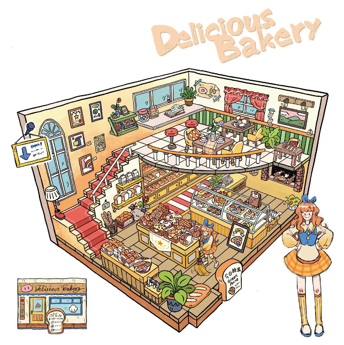 DIY Sakura House Garden Dairy Stickers Creative Crafting