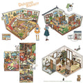 3D Sticker Scene, Make your Own Cozy House Corner Bakery Bookstore Garden