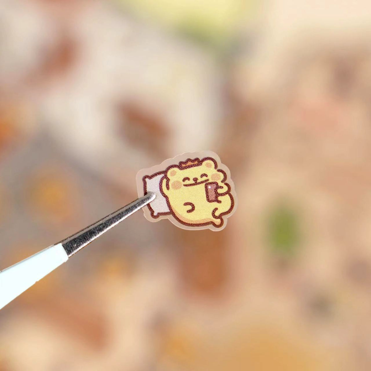 DIY Bear House Work Day Dessert Camping 3D Miniature Scene Magnetic Sticker