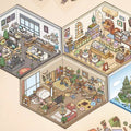 DIY Bear House Work Day Dessert Camping 3D Miniature Scene Magnetic Sticker