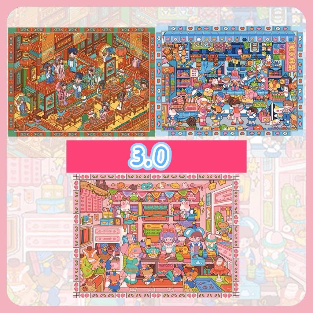 3D Sticker Scene Make Bunny Flower Shop Aerogame Warehouse Spring Tea Party