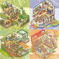 3D Sticker Scene Make Bunny Flower Shop Aerogame Warehouse Spring Tea Party