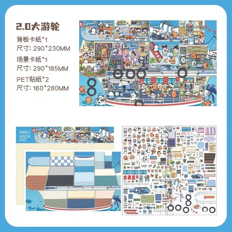 3D Sticker Scene Make Bunny Flower Shop Aerogame Warehouse Spring Tea Party