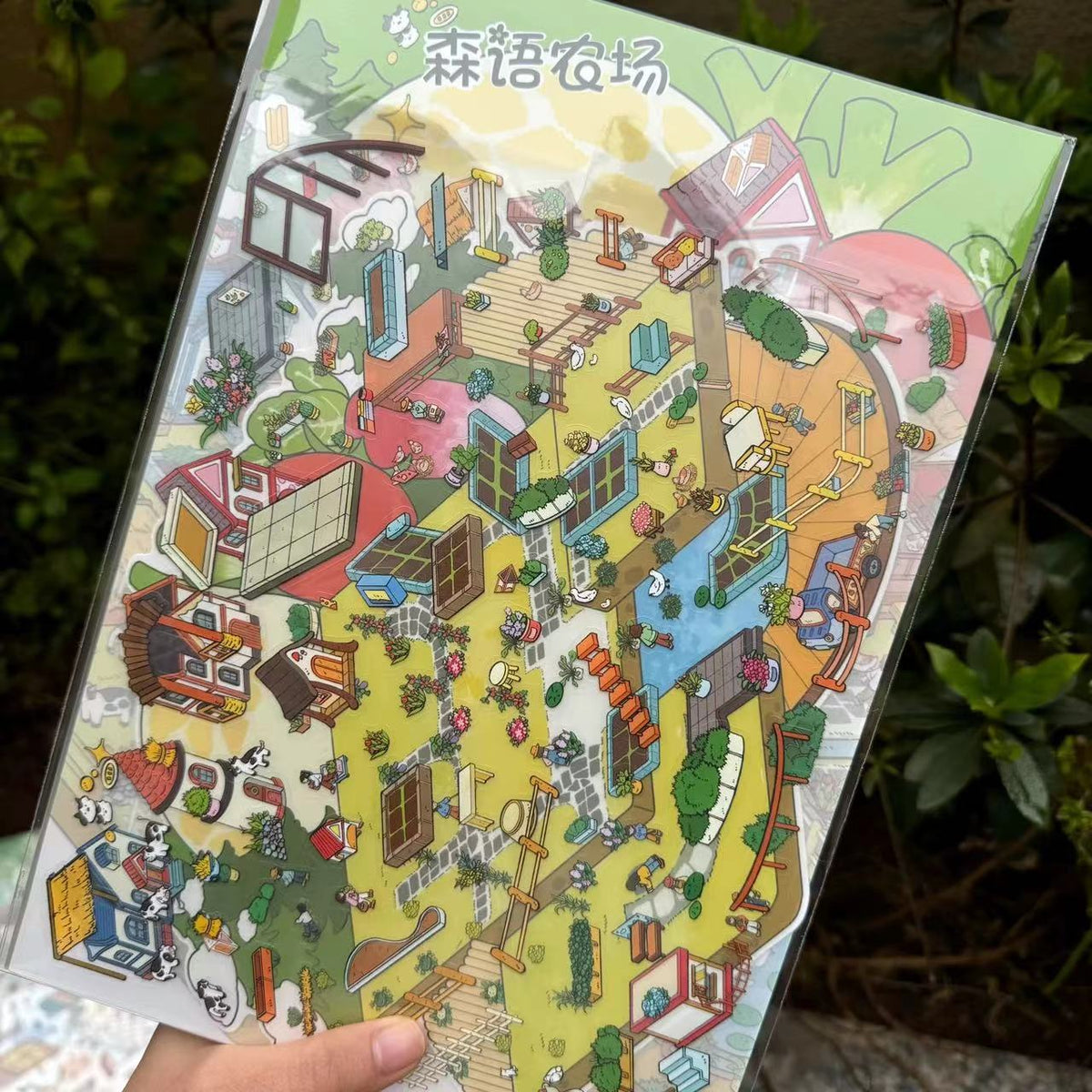 Big Harvest Farm Forest Time Treasures Big Size 3D Sticker Scene