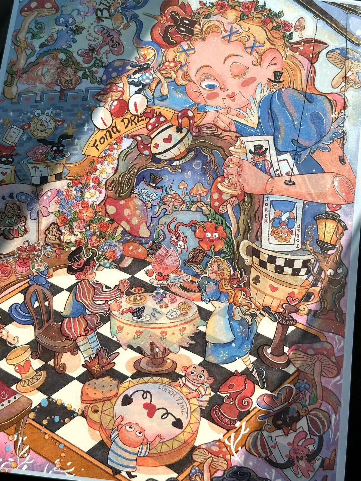 Big Size Sticker Scene DIY Alice's Dream Cat Park Mobile Castle Book Shop