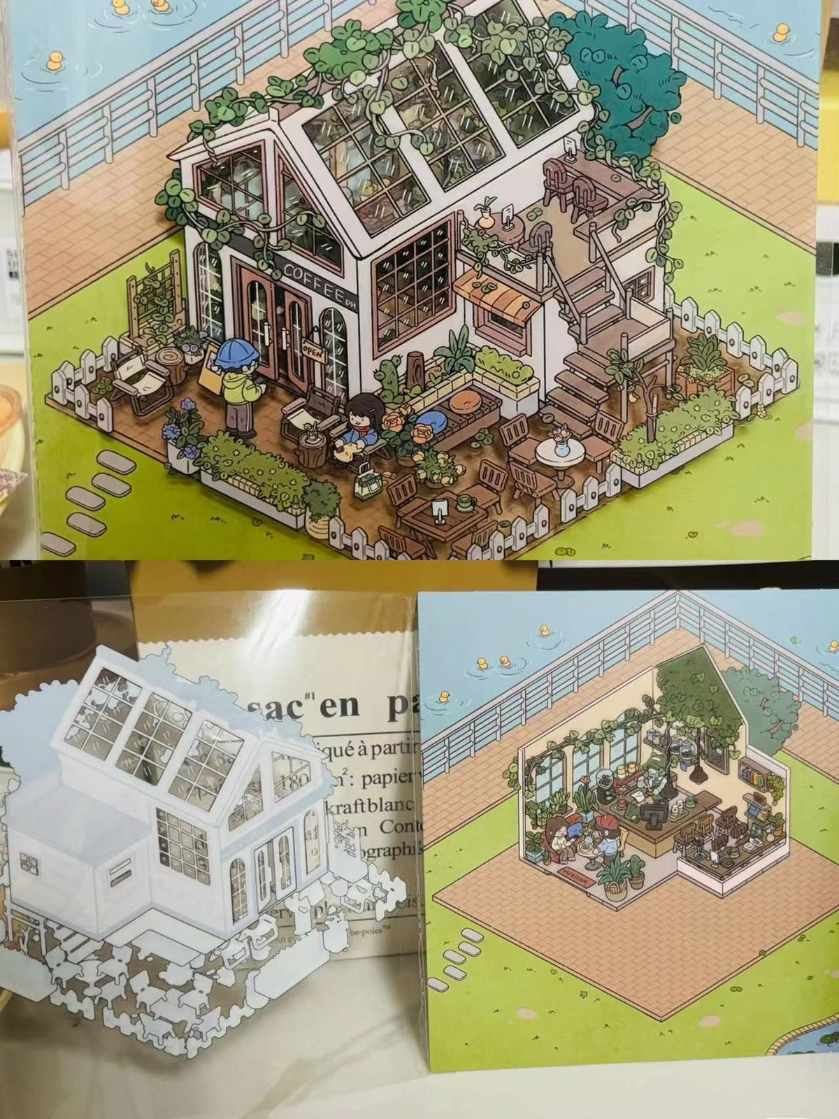 Double Layerd Sticker Scene Create Wedding Chapel Pool Villa Flower Park