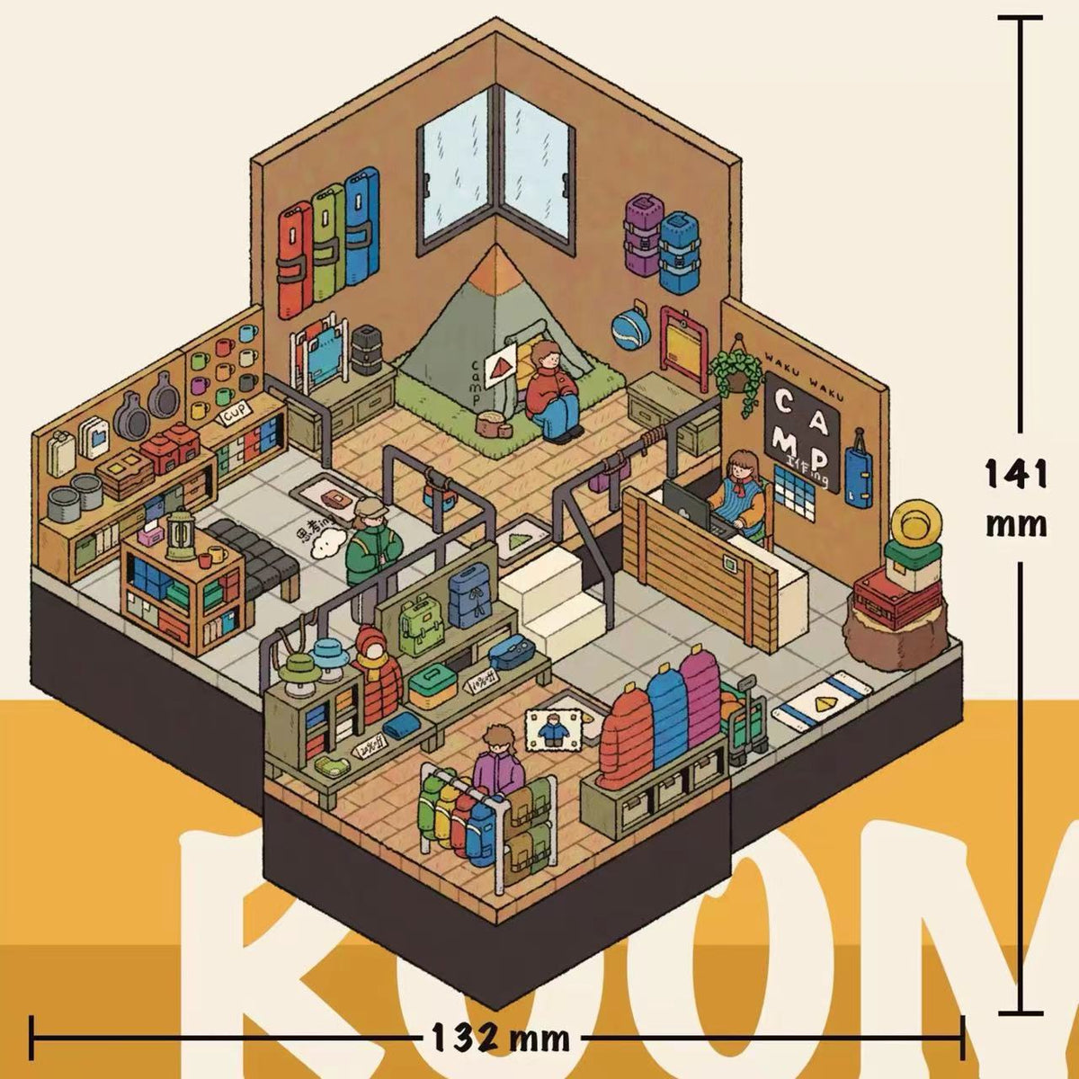 DIY 3D Scene Stickers: Make A Record Shop|Parcel Hub|Outdoor Gear Shop|Christmas House