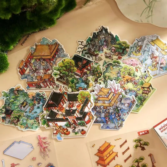 Pocket 3D Sticker Scene Books-Chinese Architecture