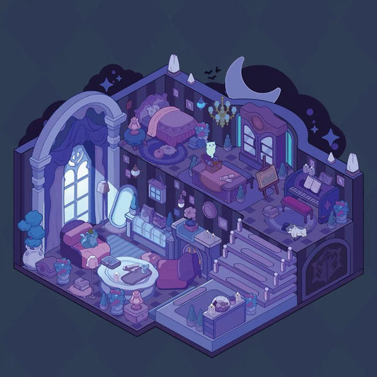 3D Sticker Scene Dreamy Cat House Warmlight Cat Cabin Drive-in Diner Oceanarium Dream