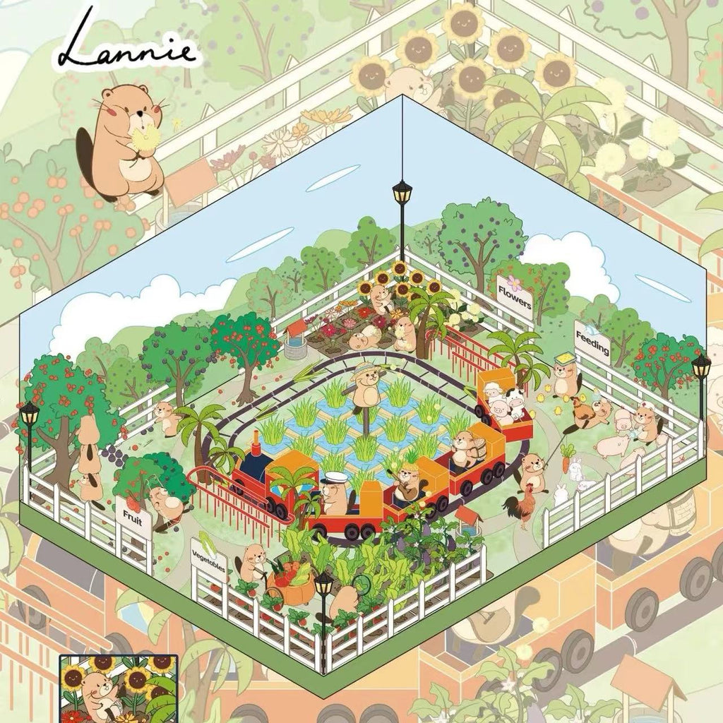 DIY Beavers’ Spring Outing 3D Sticker Scene 4 Themes