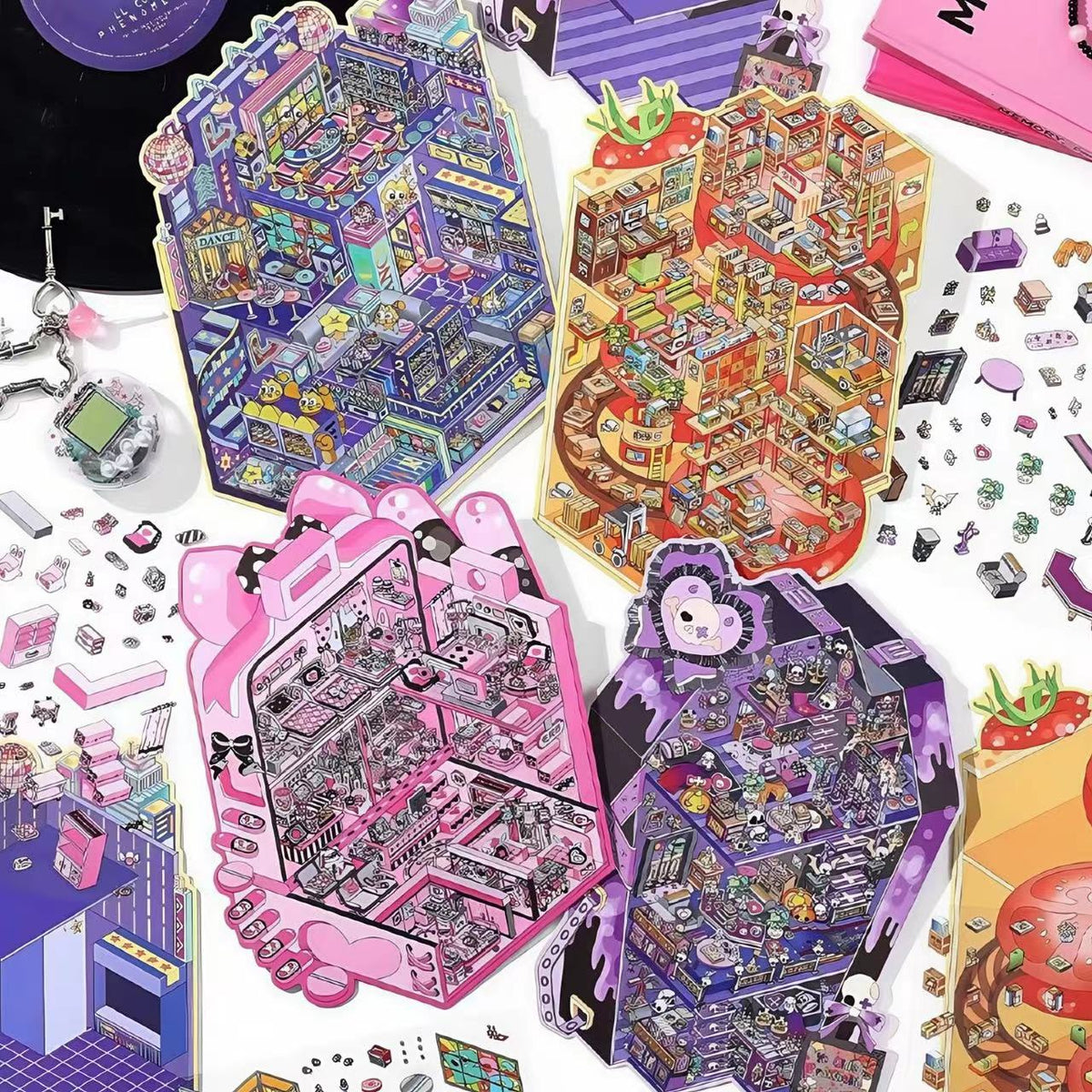 3D Sticker Scene BlackPink Hospital Ghost Inn Disco Dream Hall Tomato Express Station