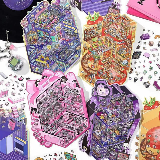 3D Sticker Scene BlackPink Hospital Ghost Inn Disco Dream Hall Tomato Express Station