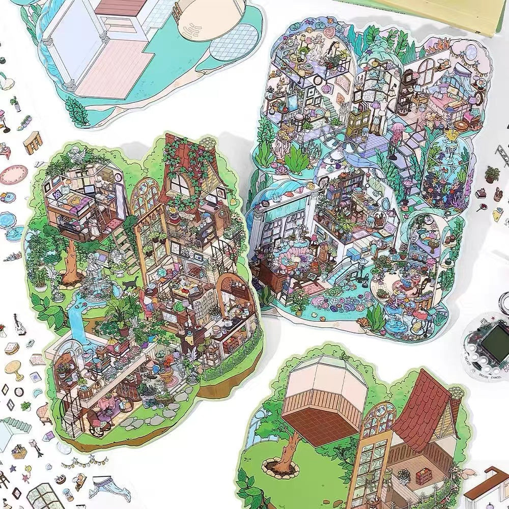 3D Sticker Scene BlackPink Hospital Ghost Inn Disco Dream Hall Tomato Express Station