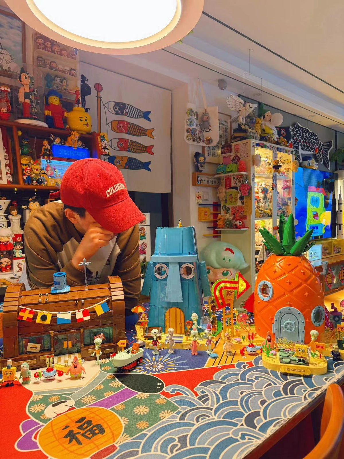 Squidward's Statue House Building Blocks Set with Light