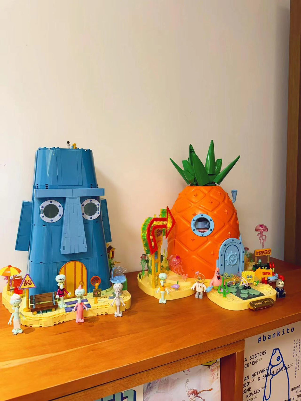 Squidward's Statue House Building Blocks Set with Light
