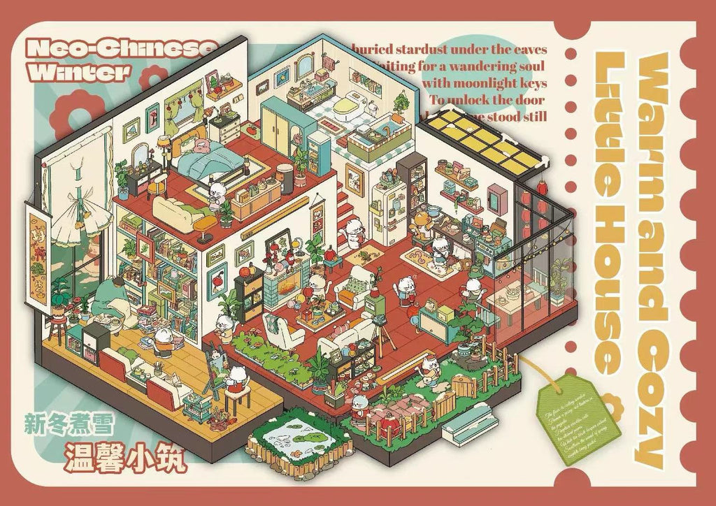 Stickers Scene DIY American Retro Villa  Honey Cottage Chinese Winter Nayang Villa