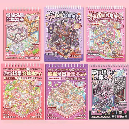 3D Miniature Scene Sticker Book
