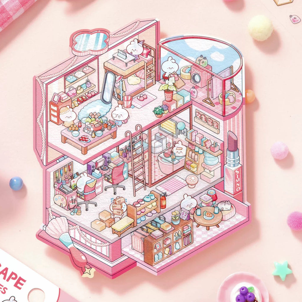 3D Sticker Scene DIY Girl Boy Dormitory