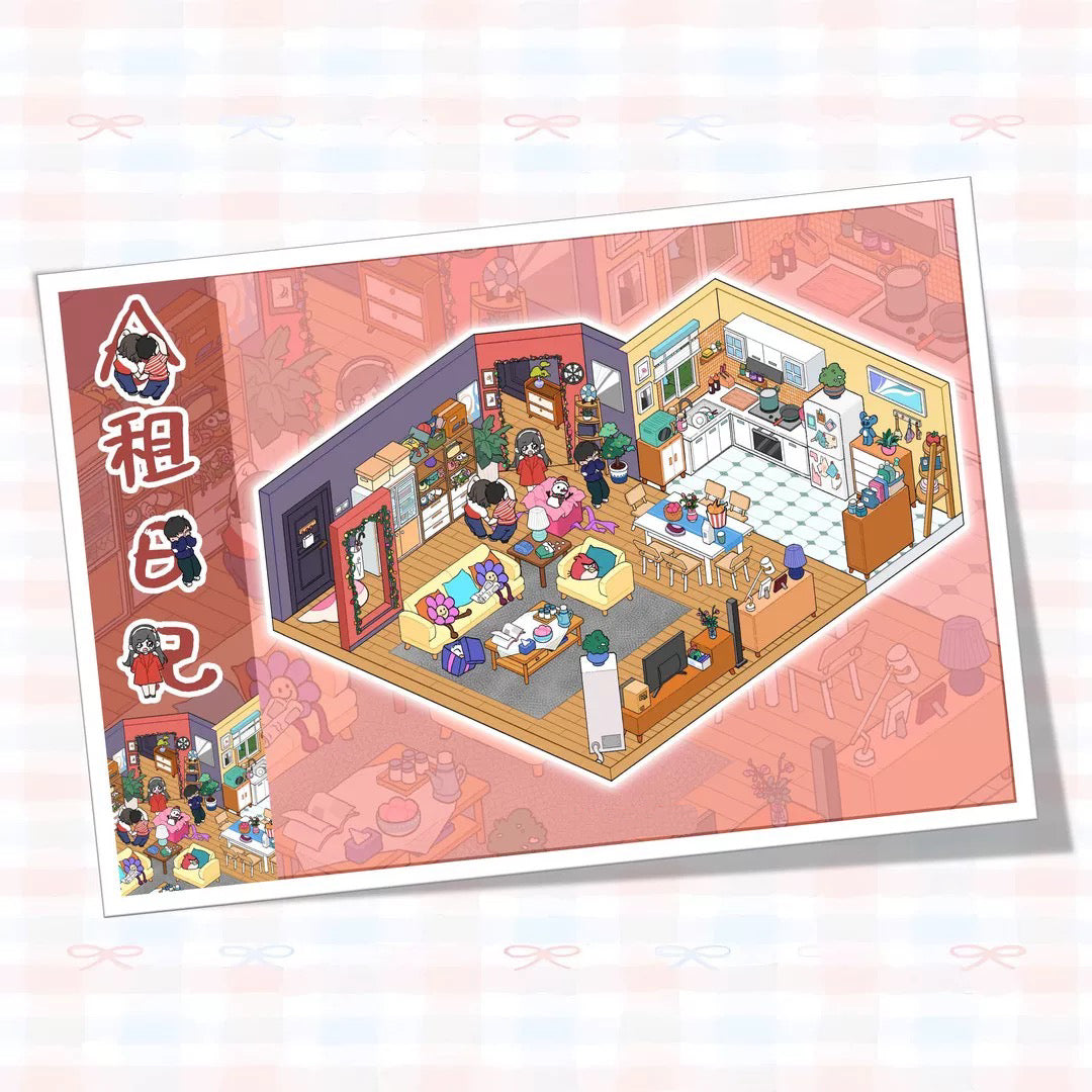 Roommate Diaries 3D Miniature House Sticker Puzzle