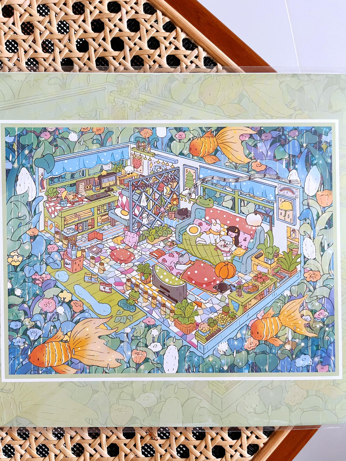 3D Sticker Puzzle Create Rose Funeral Rainy Day At Home Undersea Treasure