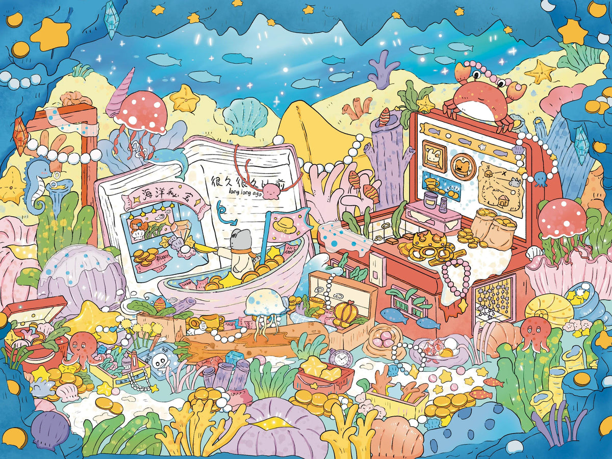 3D Sticker Puzzle Create Rose Funeral Rainy Day At Home Undersea Treasure