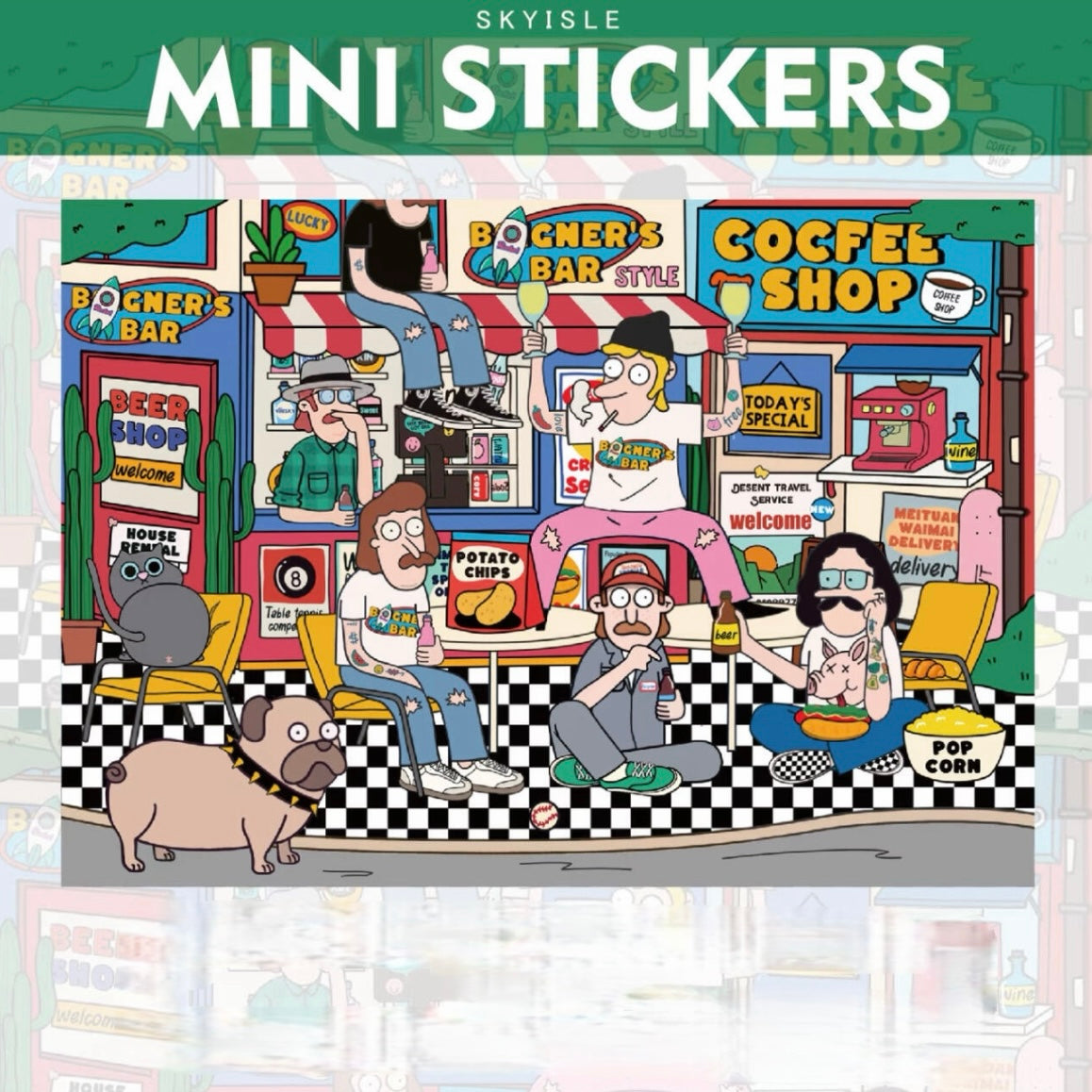 DIY American Modern Youth Sticker Scene