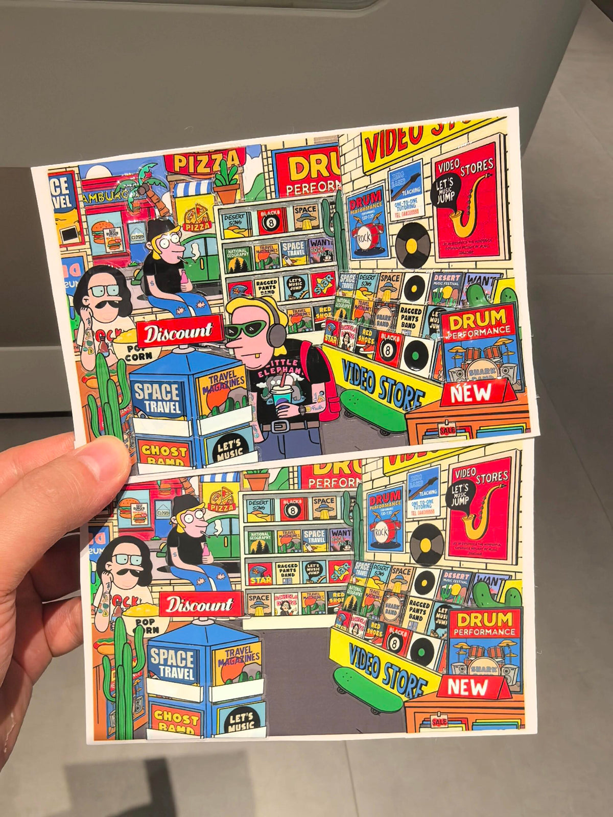 DIY American Modern Youth Sticker Scene