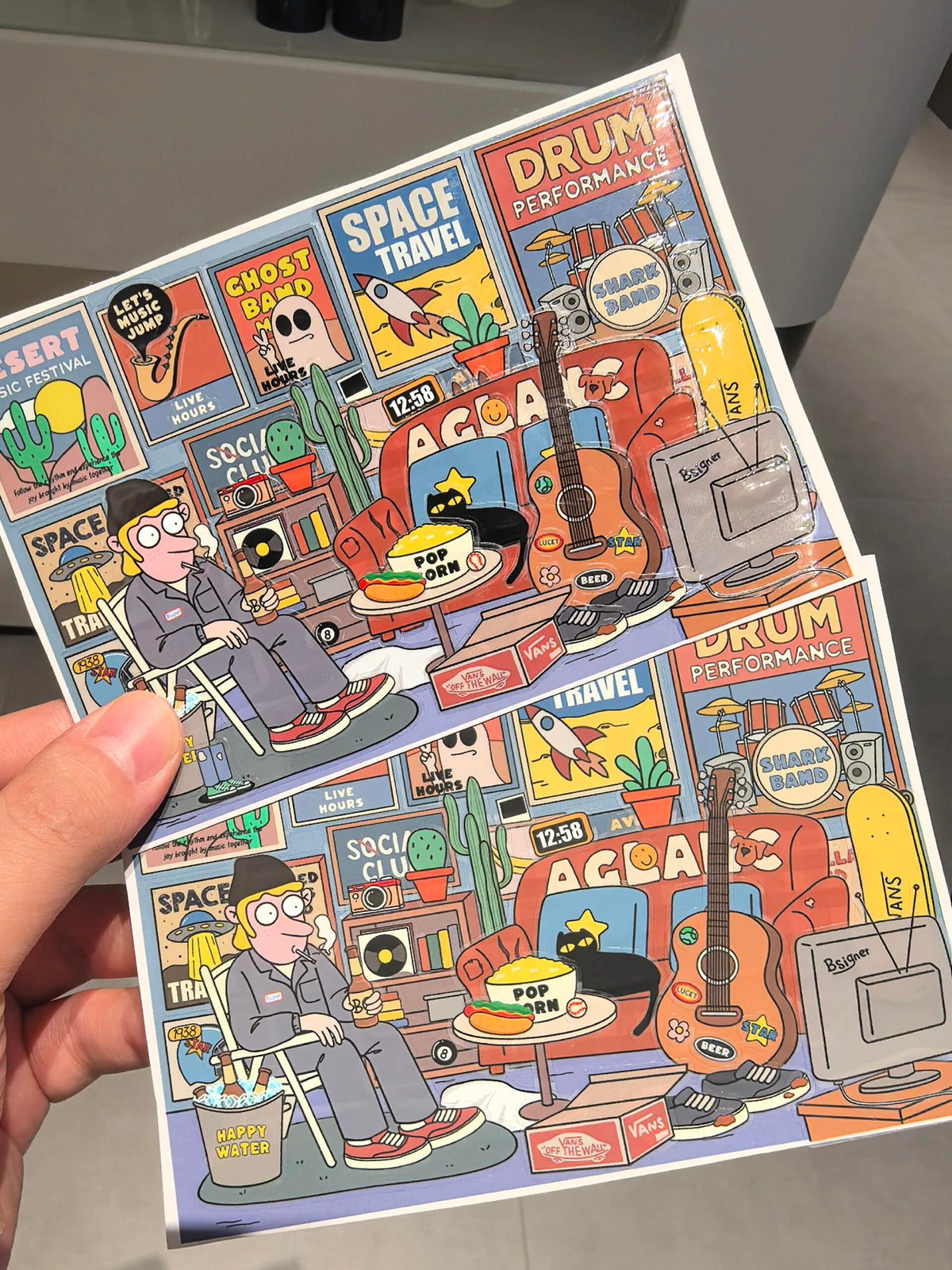 DIY American Modern Youth Sticker Scene