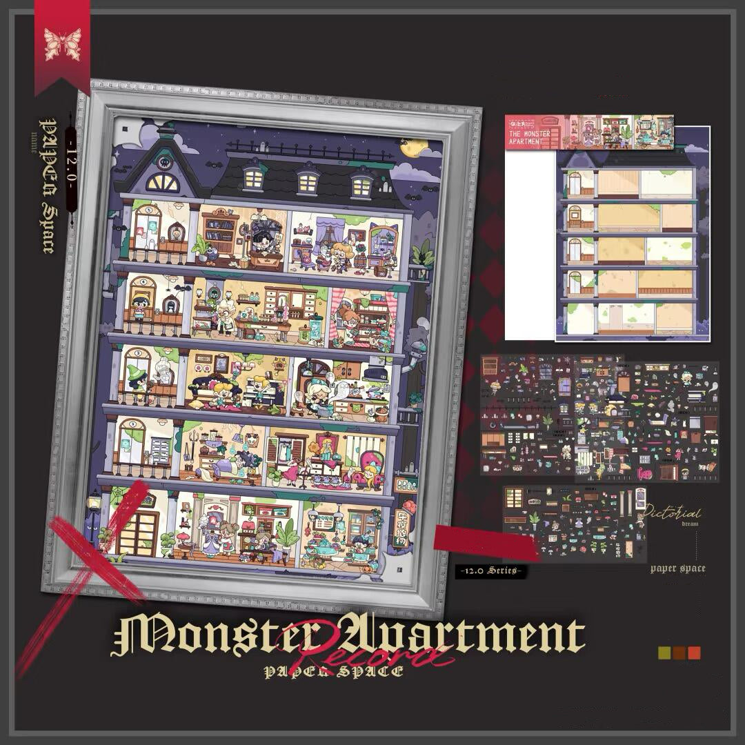 3D Landscape Sticker Monster Apartment Winter Apartment