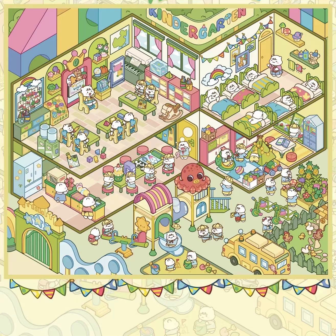 3D Sticker Scenes DIY Sakura Apartment Zombie Apartment News Scene