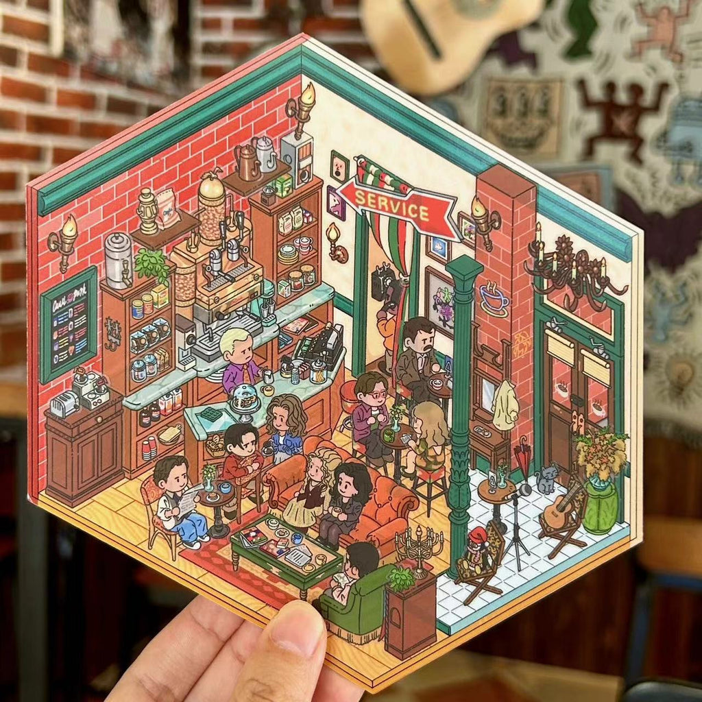 TBBT 3D Sticker Scene DIY Miniature Sheldon's Living Room