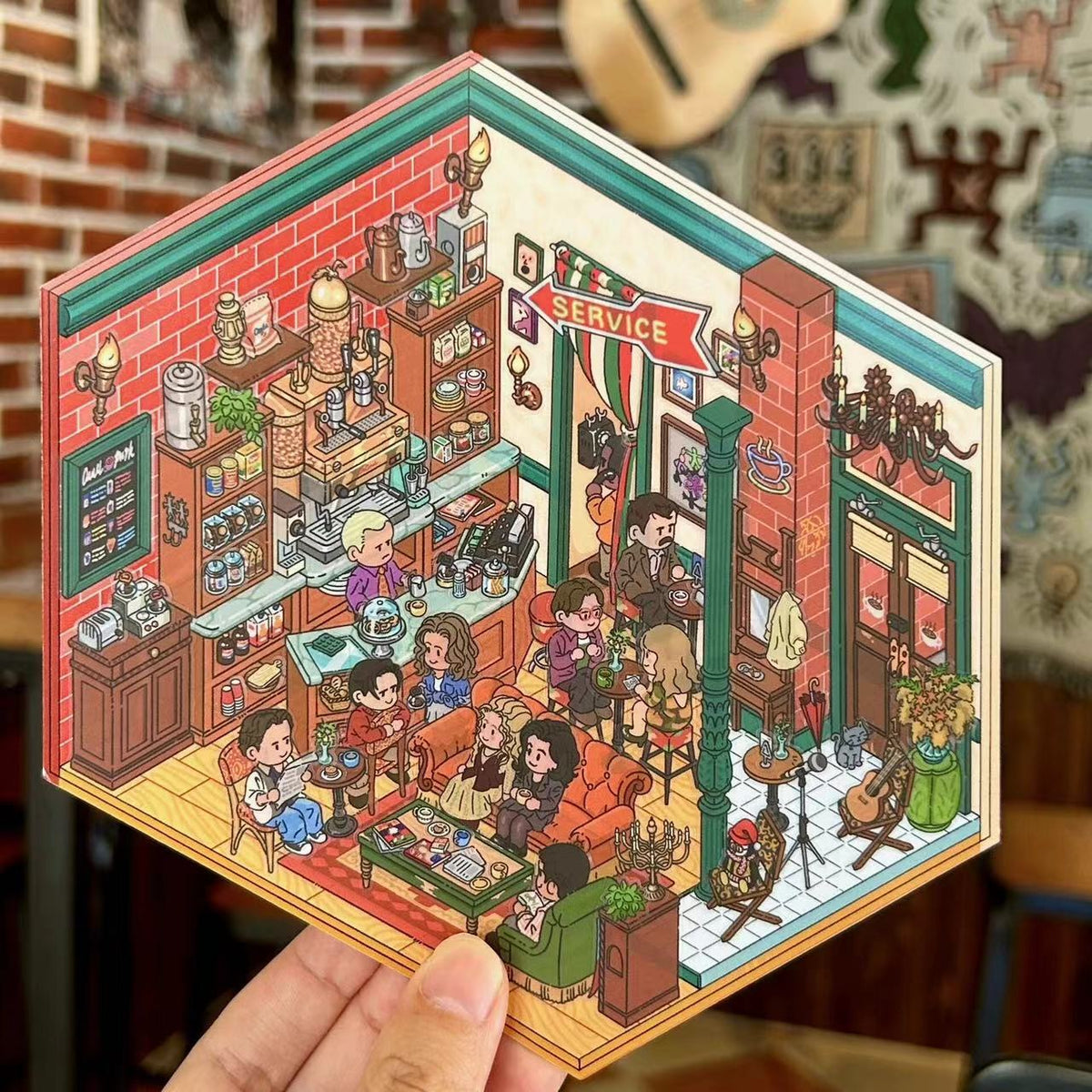 TBBT 3D Sticker Scene DIY Miniature Sheldon's Living Room