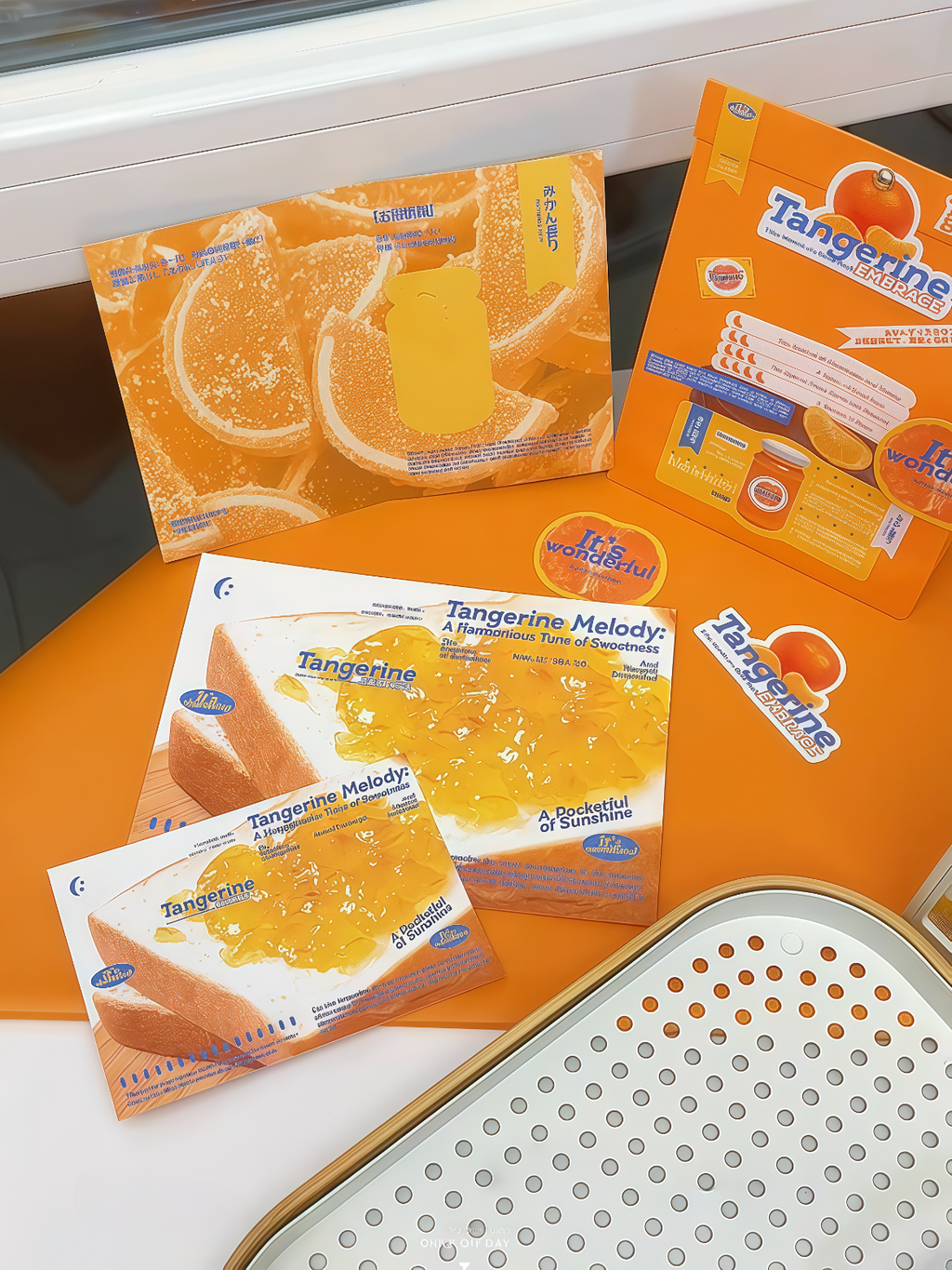 Orange Decorative Ephemera Kit for Journaling Scrapbooking Packaging