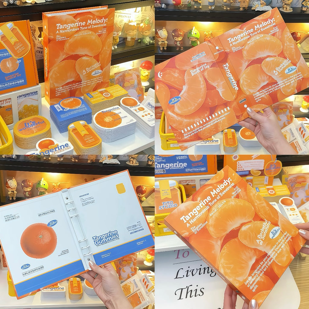 Orange Decorative Ephemera Kit for Journaling Scrapbooking Packaging