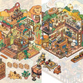 DIY Cute Cat Bakery Fast Food 3D Sticker Scene