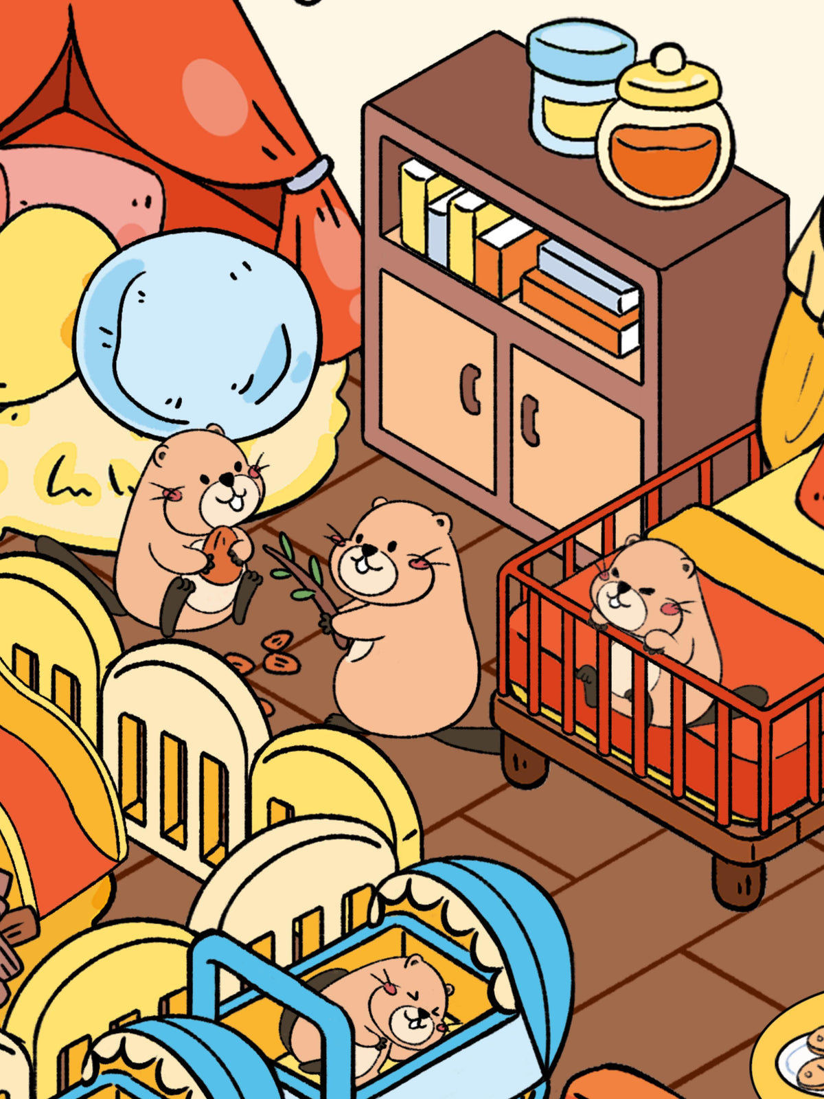 3D Sticker Puzzle Create Beaver’s Happy Life Spring Outing