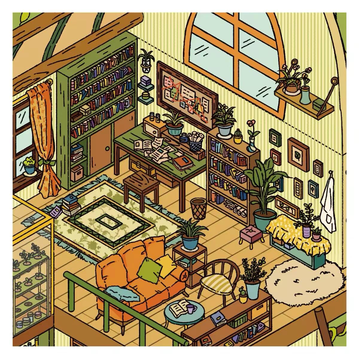 3D Sticker Puzzle Create The Enchanted Cabin Morning Glory Cottage Green Kitchen