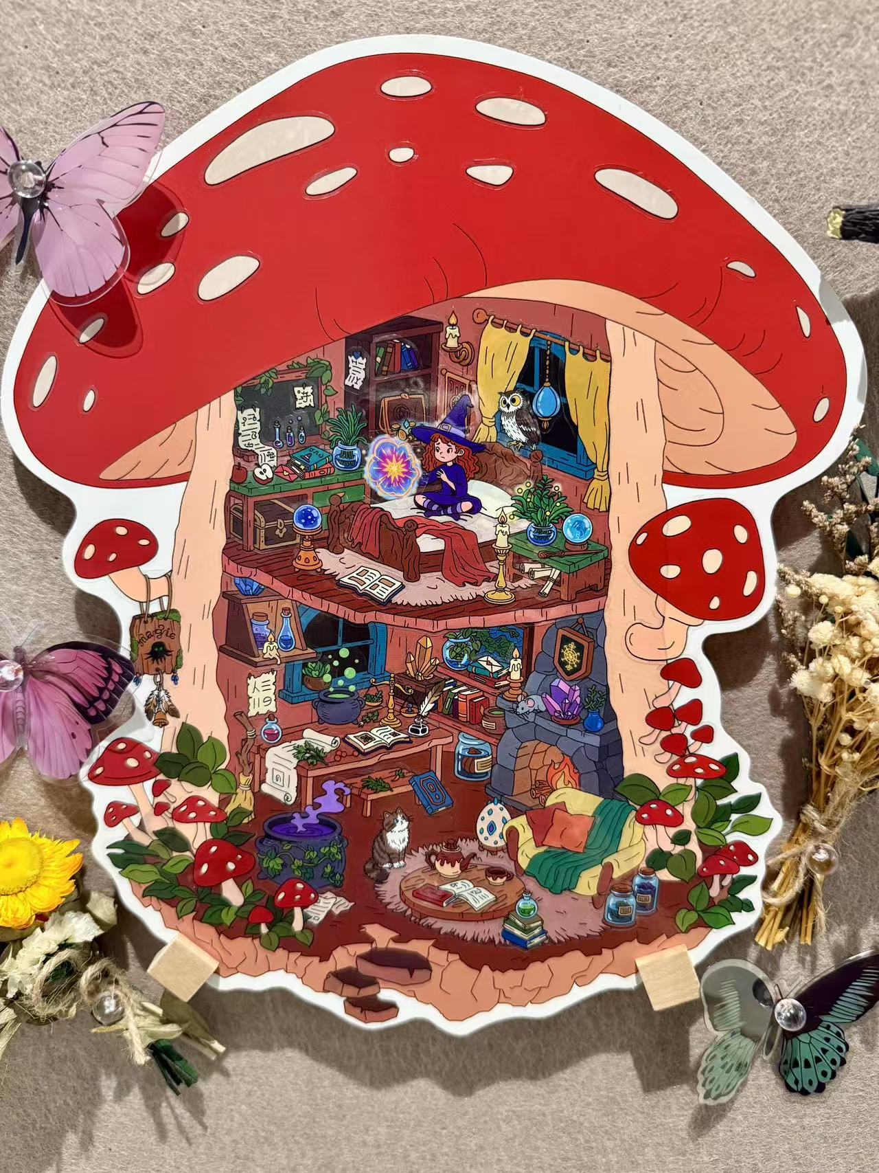 Big Size 3D Sticker Scene Sweet Living Room Bathroom