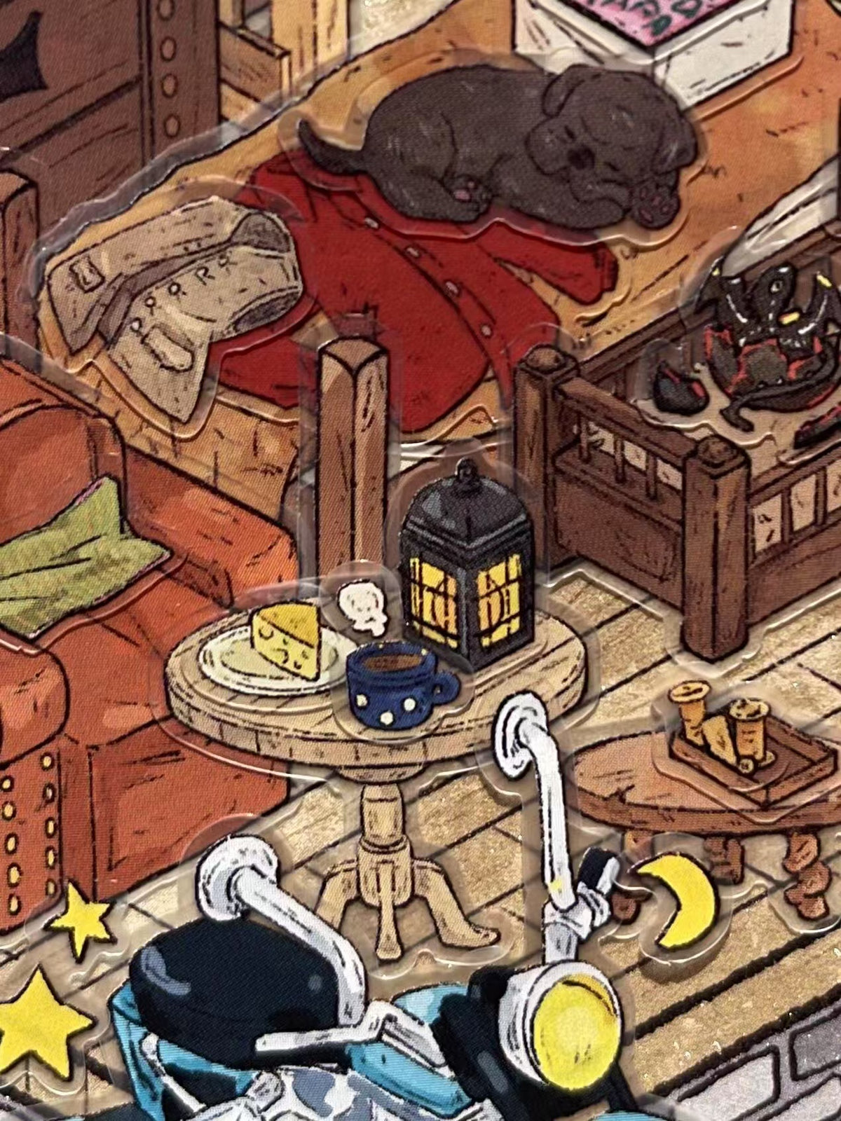 3D Magic Scene Sticker Burrow Gryffindor Slytherin Hufflepuff Common Room