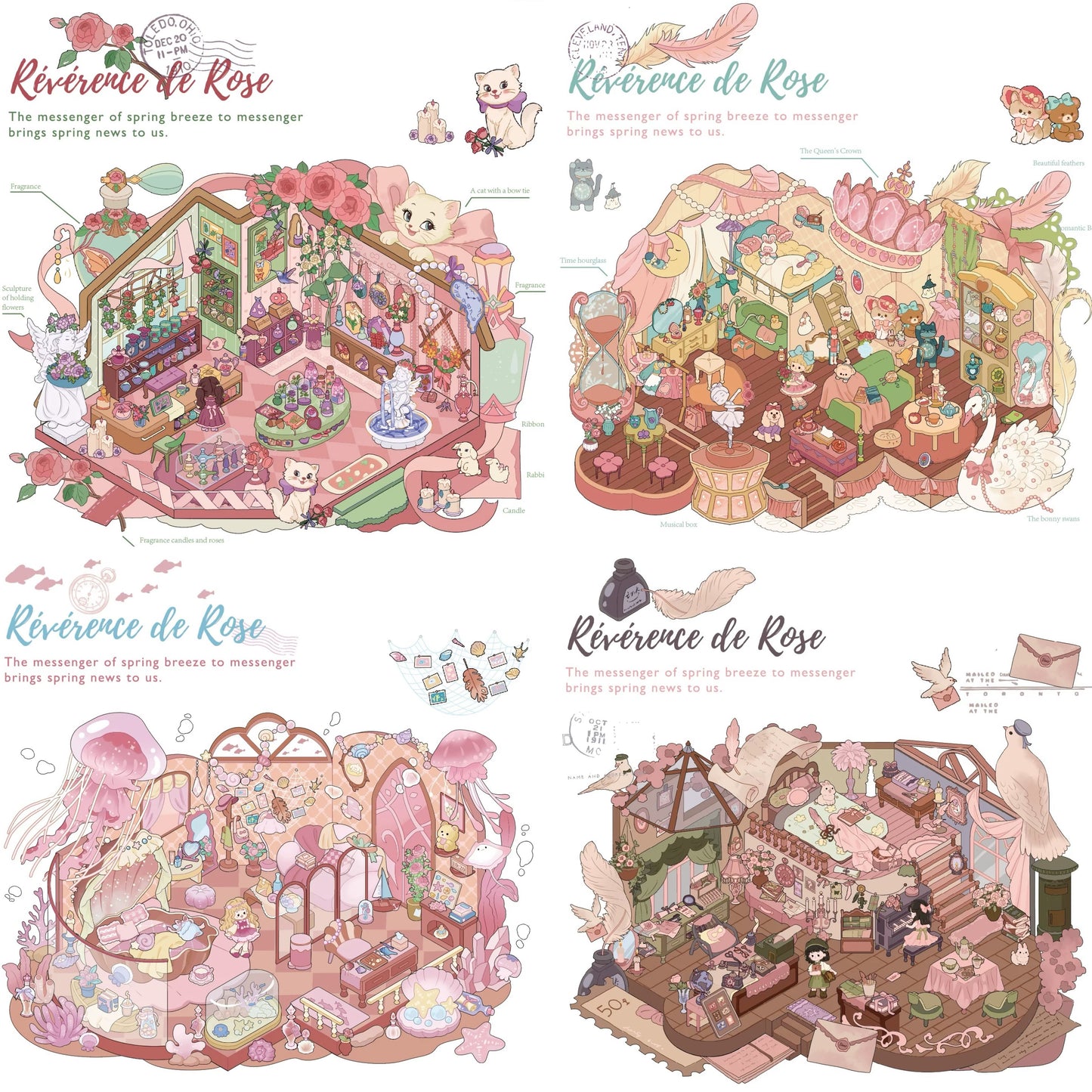 3D Green Visual Miniature Plantation Garden Painting Studio Sticker